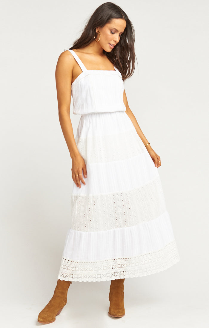 Laurie Maxi Dress ~ White Copa Jacquard ...